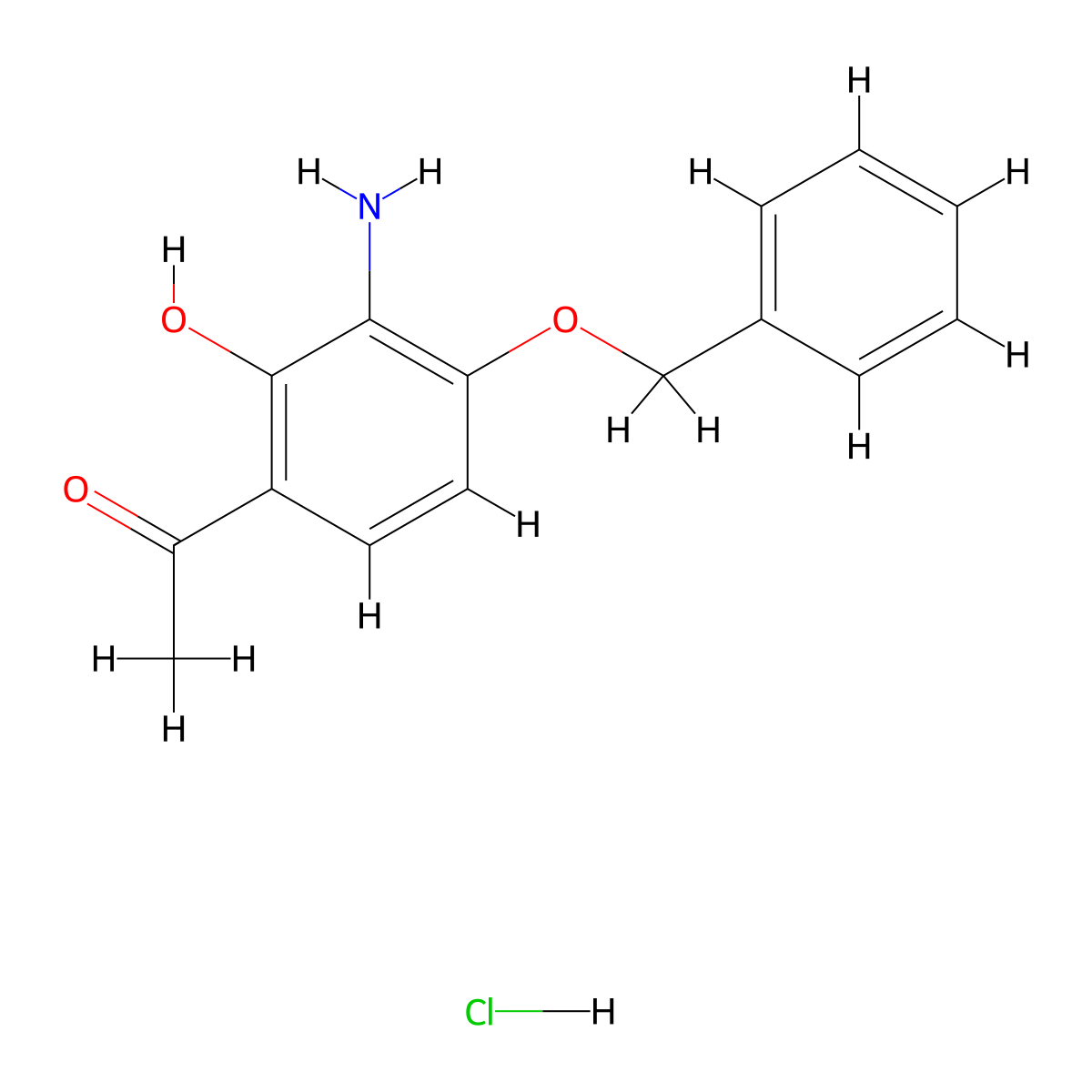 1-(3-Amino-4-(benzyloxy)-2-hydroxyphenyl)ethanone hydrochloride molecular structure, CAS 1363404-82-3