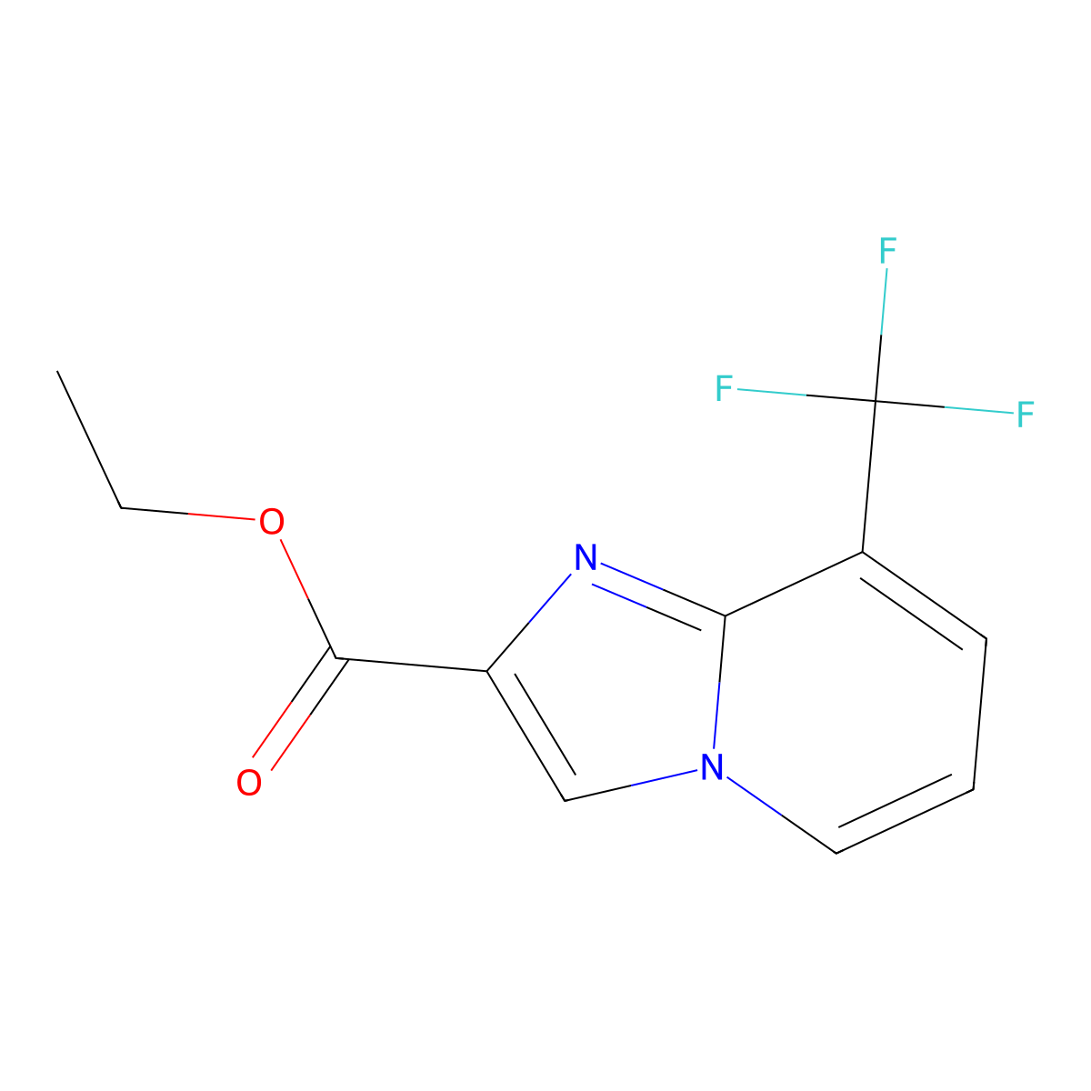 Ethyl 8-(trifluoromethyl)imidazo[1,2-a]pyridine-2-carboxylate molecular structure, CAS 1363404-84-5