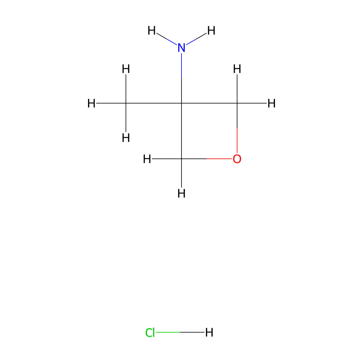 3-Methyloxetan-3-amine hydrochloride molecular structure, CAS 1363404-87-8