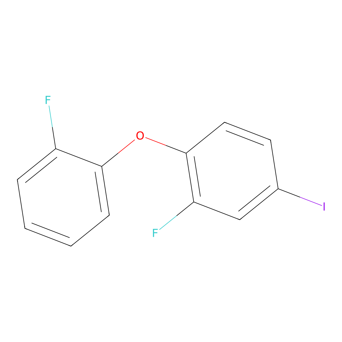 2-Fluoro-1-(2-fluorophenoxy)-4-iodobenzene molecular structure, CAS 1363405-01-9
