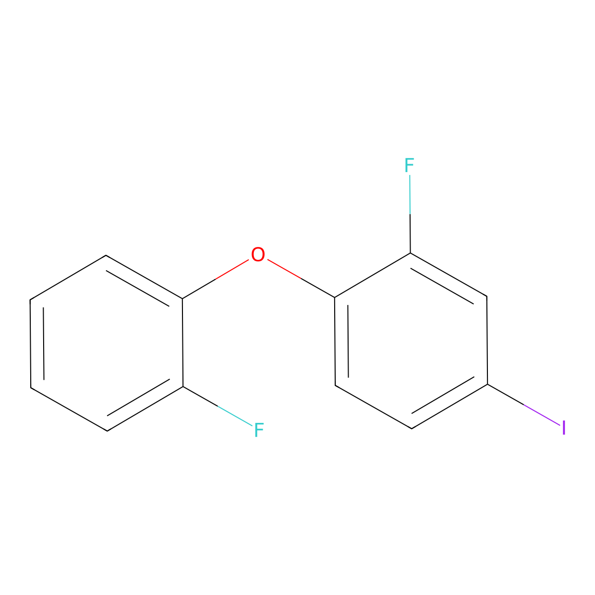 2-Fluoro-1-(2-fluorophenoxy)-4-iodobenzene molecular structure, CAS 1363405-01-9