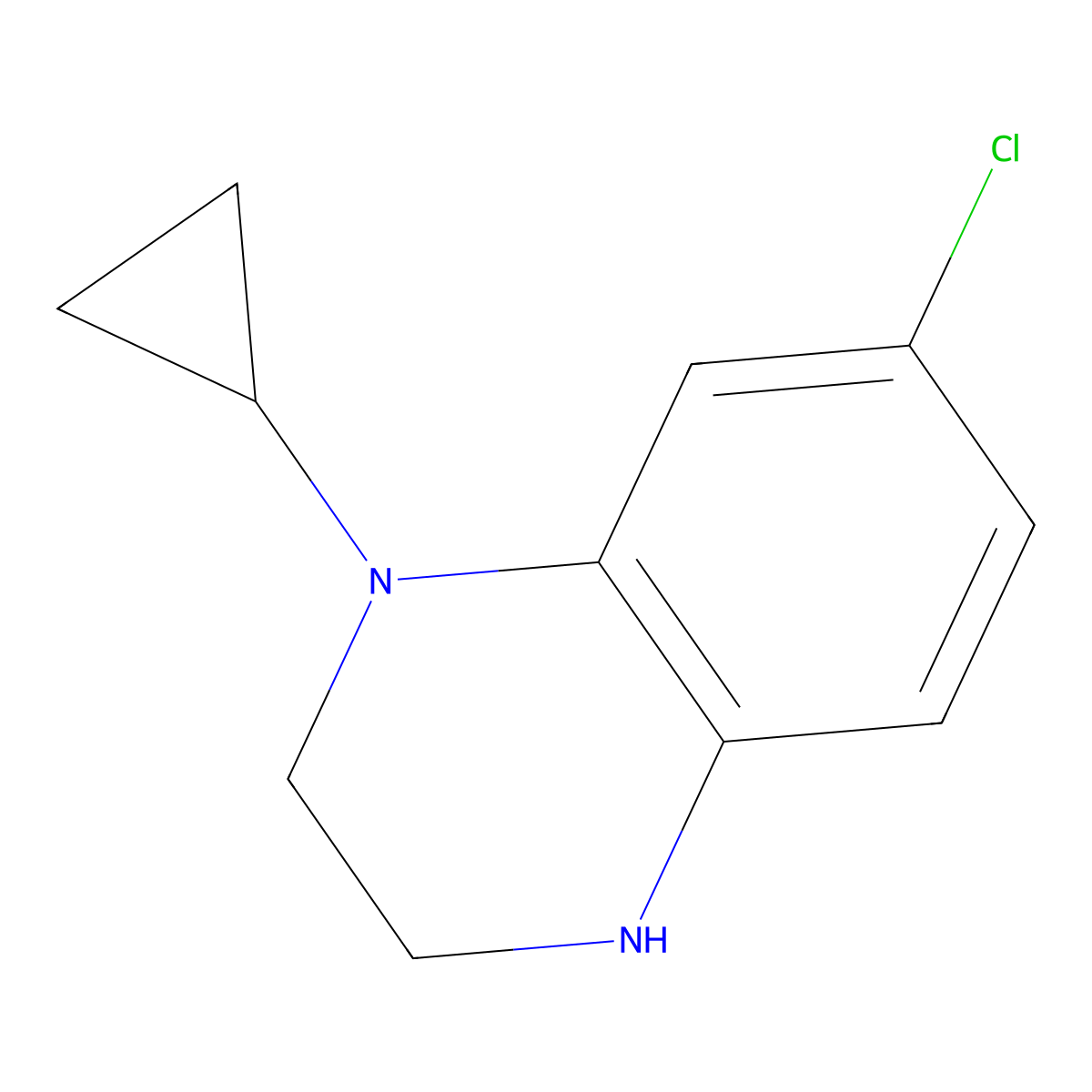 7-Chloro-1-cyclopropyl-1,2,3,4-tetrahydroquinoxaline molecular structure, CAS 1363405-05-3