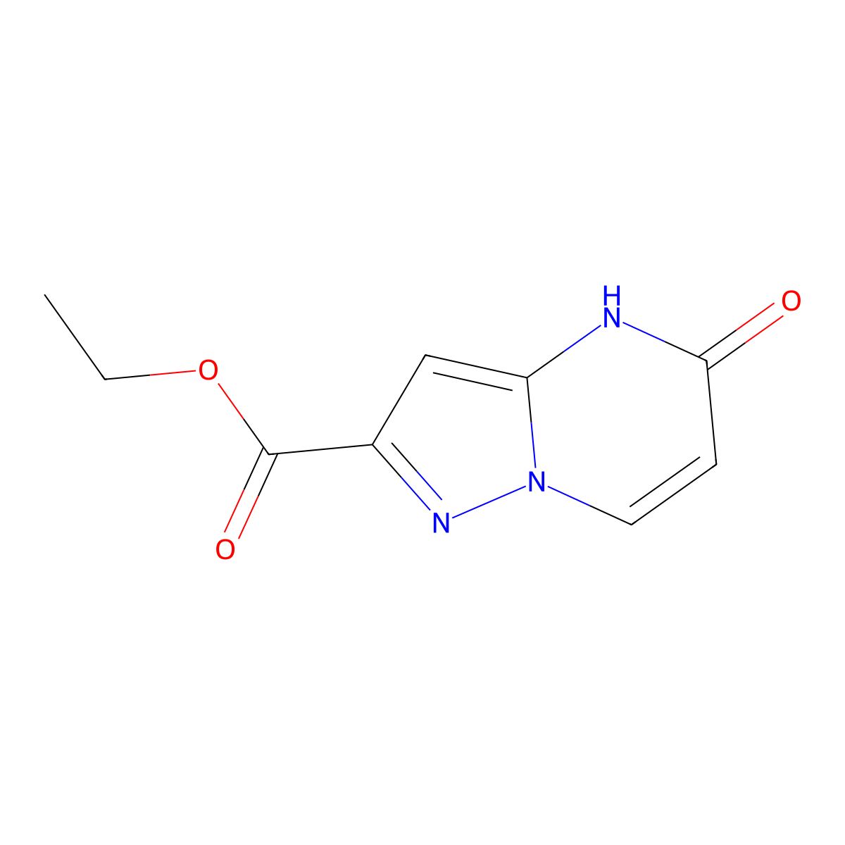 Ethyl 5-hydroxypyrazolo[1,5-A]pyrimidine-2-carboxylate molecular structure, CAS 1363405-50-8