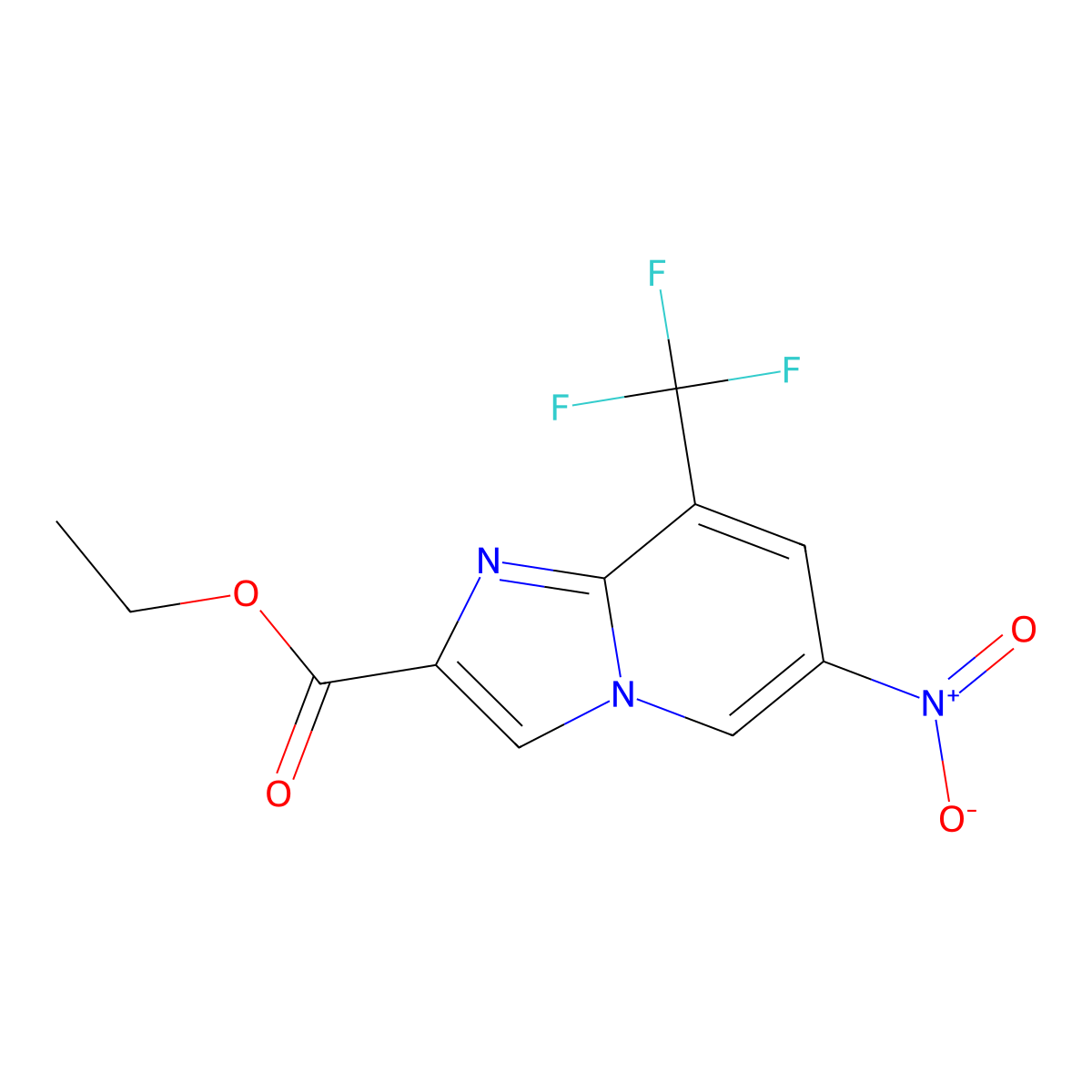 Ethyl 6-nitro-8-(trifluoromethyl)imidazo[1,2-A]pyridine-2-carboxylate molecular structure, CAS 1363405-53-1