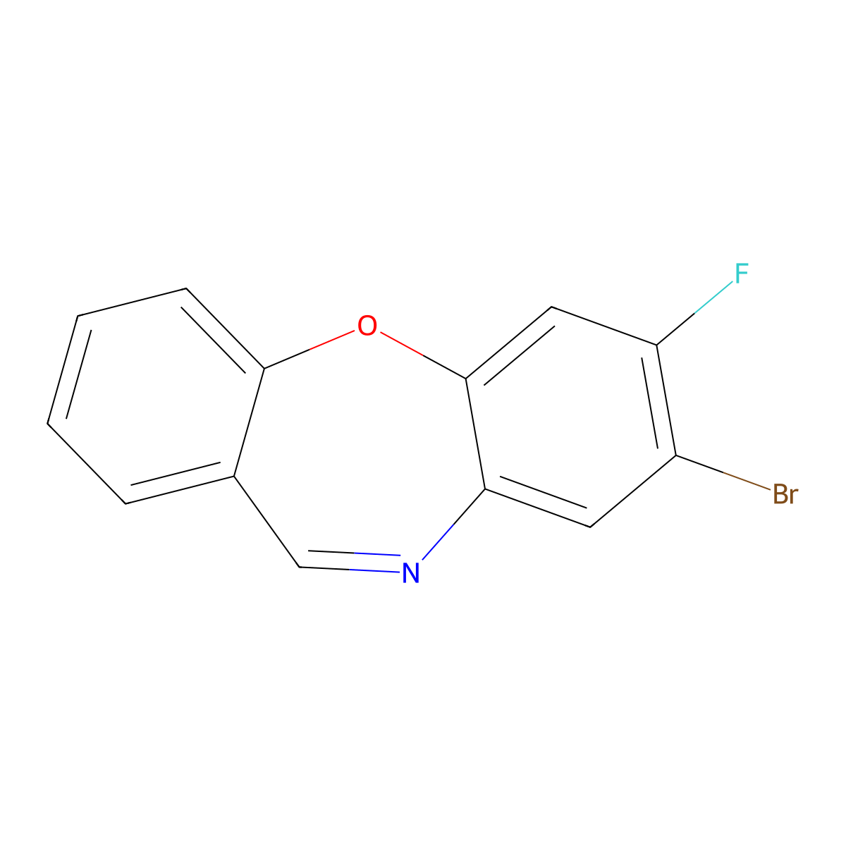 8-Bromo-7-fluorodibenzo[B,F][1,4]oxazepine molecular structure, CAS 1363405-75-7