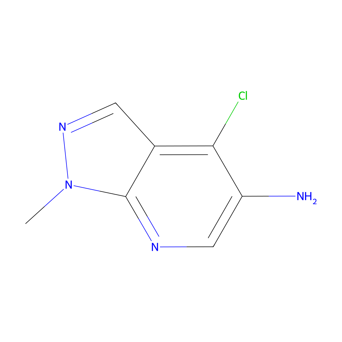 4-Chloro-1-methyl-1H-pyrazolo[3,4-B]pyridin-5-amine molecular structure, CAS 1363405-82-6