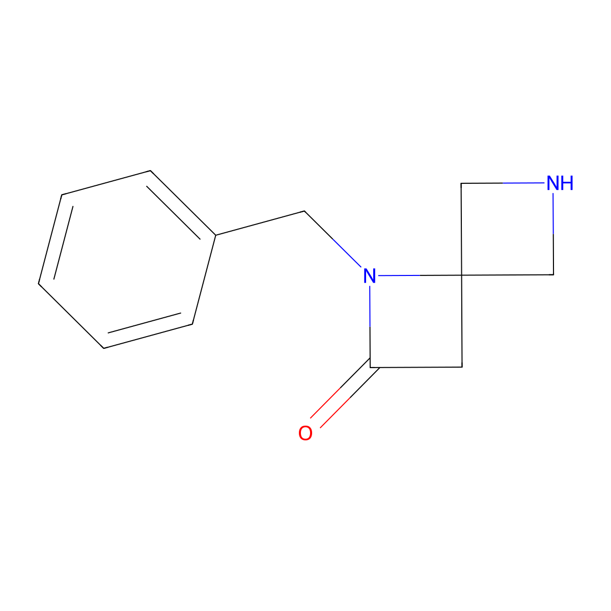 1-Benzyl-1,6-diazaspiro[3.3]heptan-2-one molecular structure, CAS 1363405-85-9
