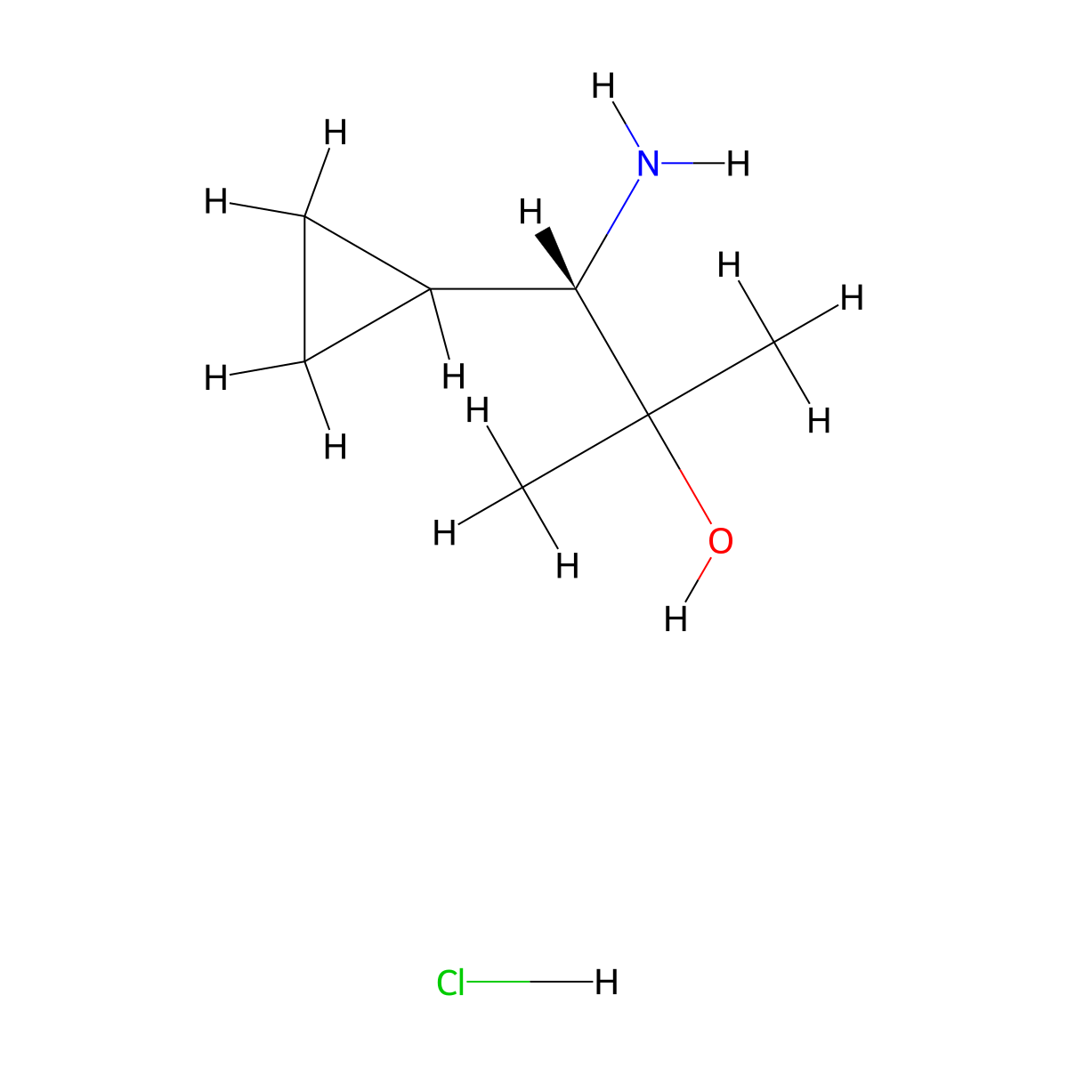 (S)-1-Amino-1-cyclopropyl-2-methylpropan-2-ol hydrochloride molecular structure, CAS 1363408-33-6