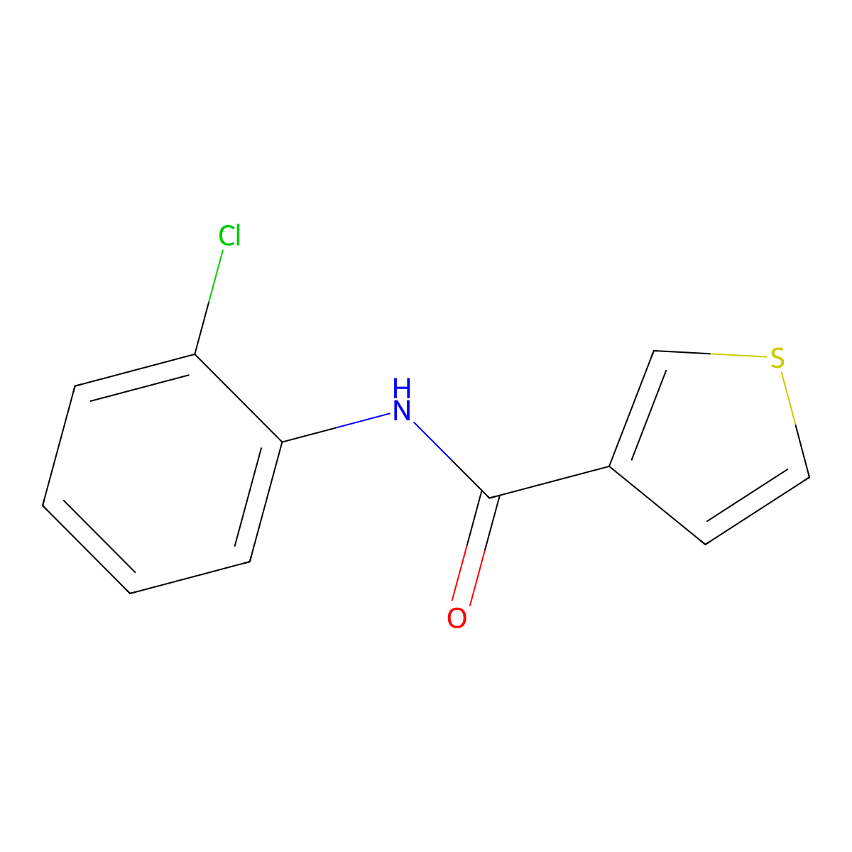 N-(2-chlorophenyl)thiophene-3-carboxamide molecular structure, CAS 136341-10-1