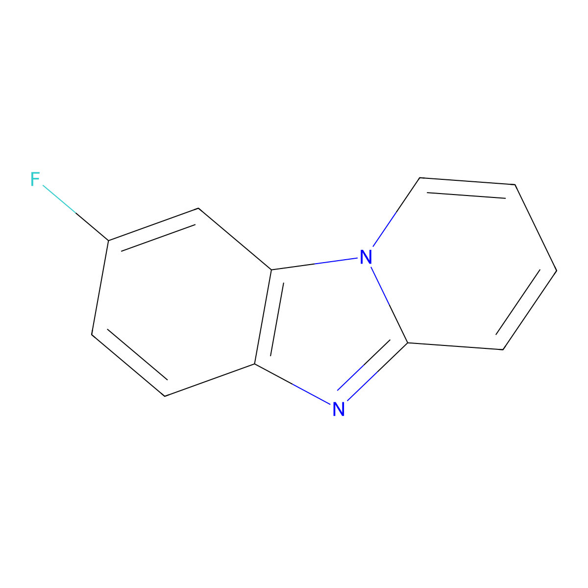 8-Fluoropyrido[1,2-a]benzimidazole molecular structure, CAS 136343-75-4