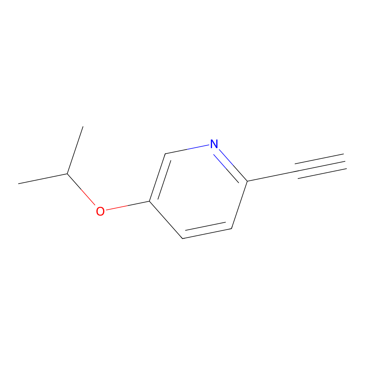 2-Ethynyl-5-isopropoxypyridine molecular structure, CAS 1363437-45-9