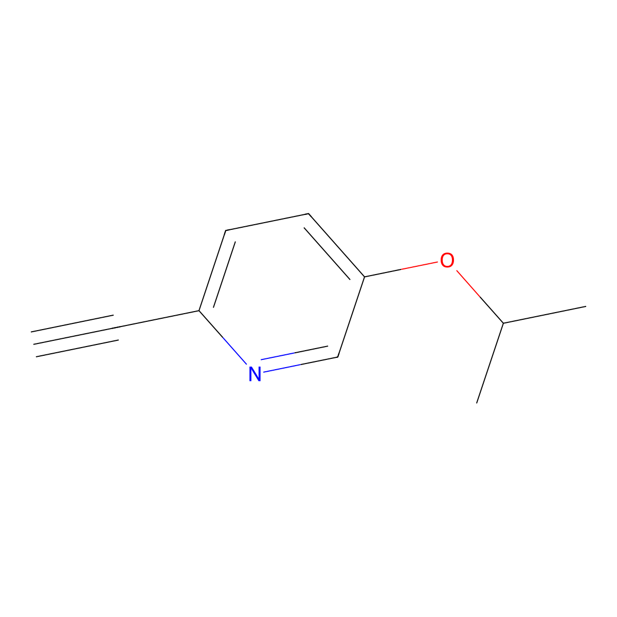 2-Ethynyl-5-isopropoxypyridine molecular structure, CAS 1363437-45-9