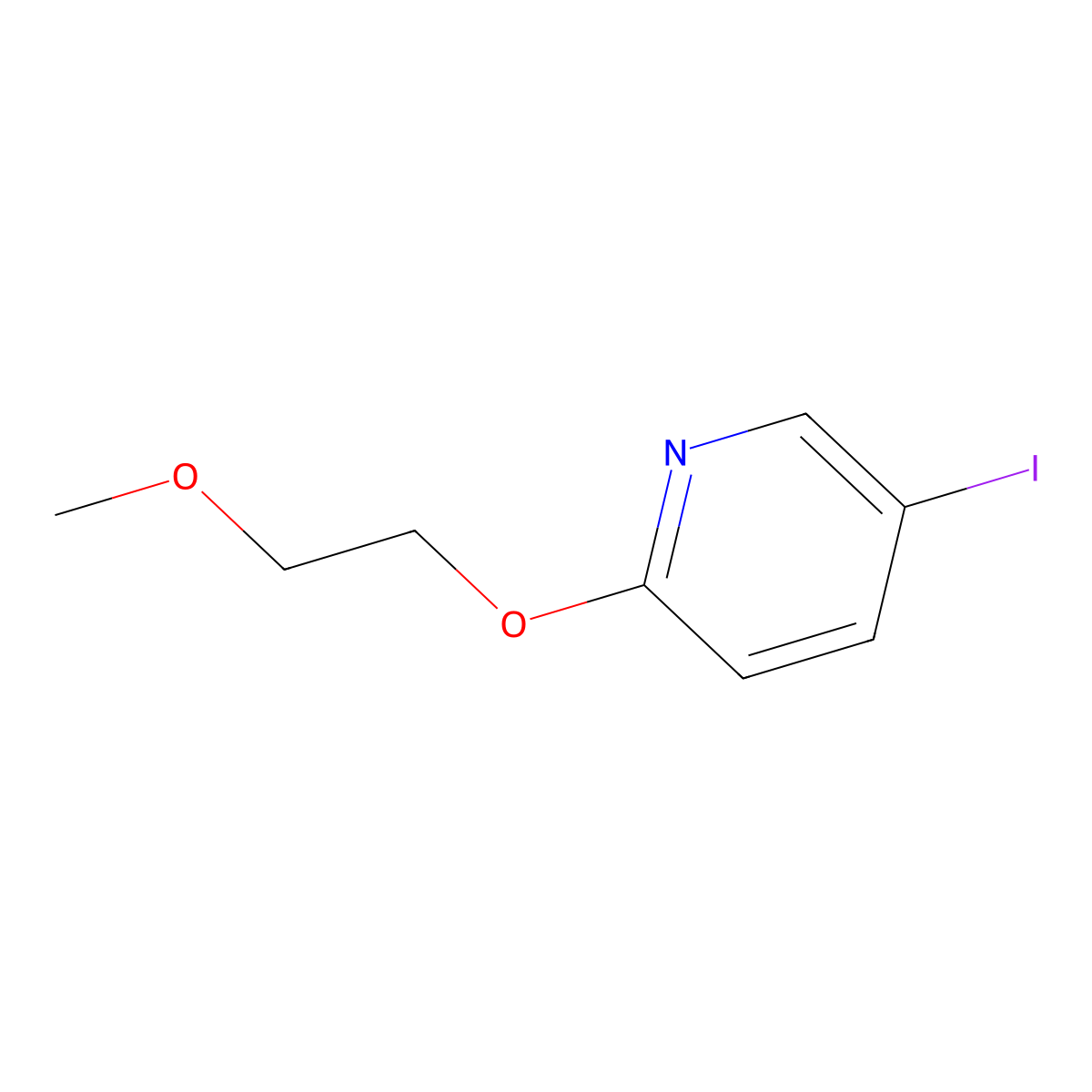 5-Iodo-2-(2-methoxyethoxy)pyridine molecular structure, CAS 1363437-93-7