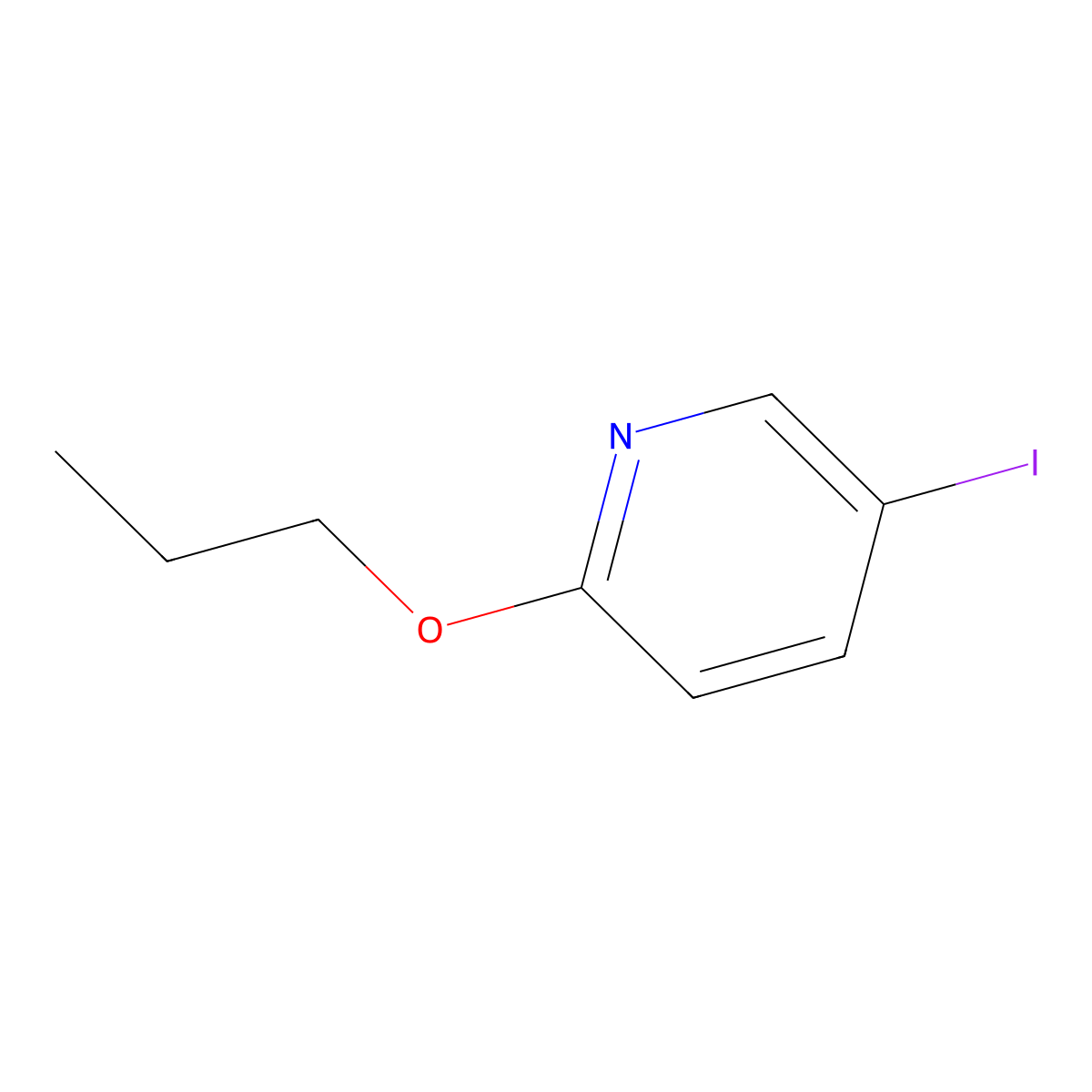 5-Iodo-2-propoxypyridine molecular structure, CAS 1363437-95-9