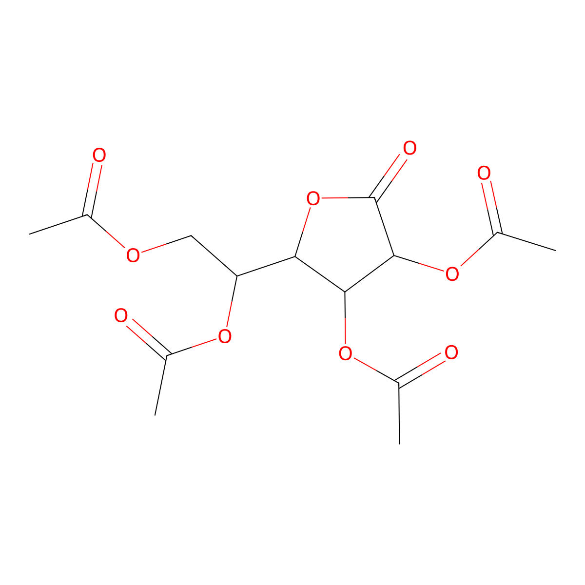 D-Gulono-1,4-lactone 2,3,5,6-Tetraacetate molecular structure, CAS 136345-68-1