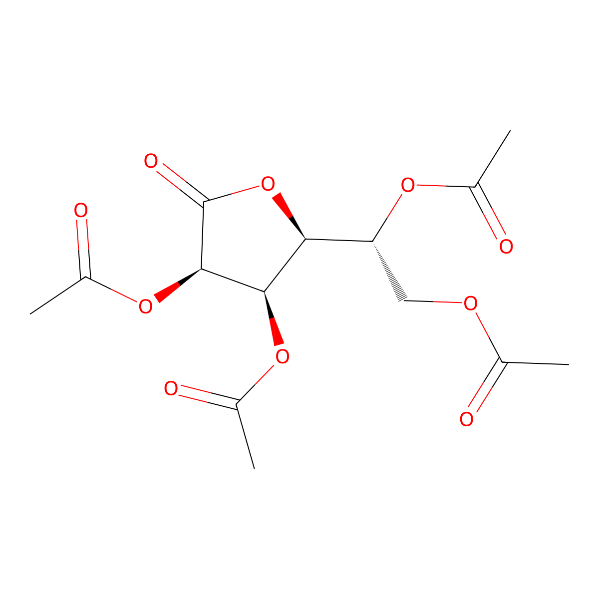 D-Gulono-1,4-lactone 2,3,5,6-Tetraacetate molecular structure, CAS 136345-68-1