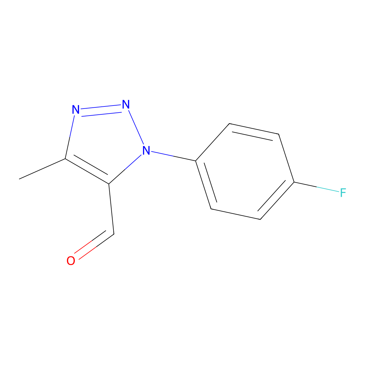 1-(4-Fluorophenyl)-4-methyl-1H-1,2,3-triazole-5-carbaldehyde molecular structure, CAS 136347-52-9