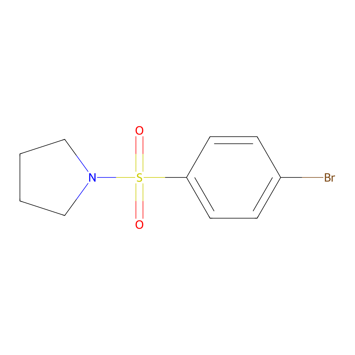 1-(4-Bromobenzene-1-sulfonyl)pyrrolidine molecular structure, CAS 136350-52-2