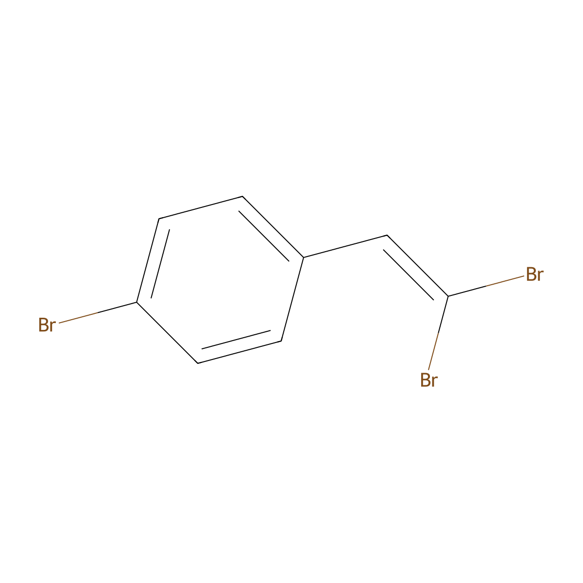 1-Bromo-4-(2,2-dibromoethenyl)-benzene molecular structure, CAS 136350-66-8