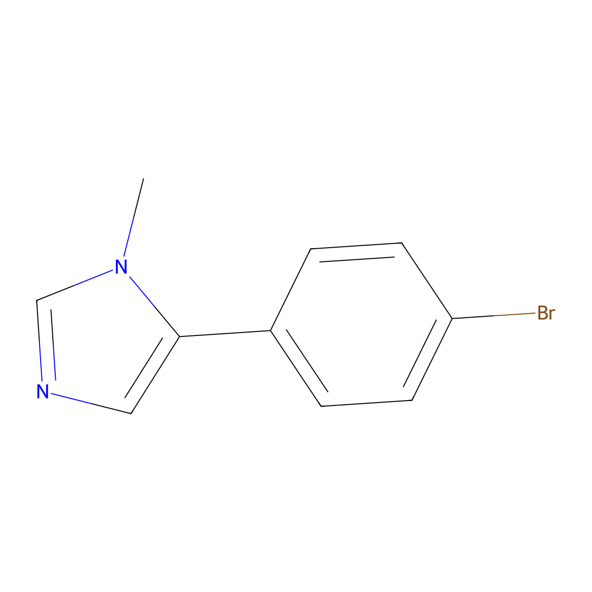 5-(4-Bromophenyl)-1-methylimidazole molecular structure, CAS 136350-71-5