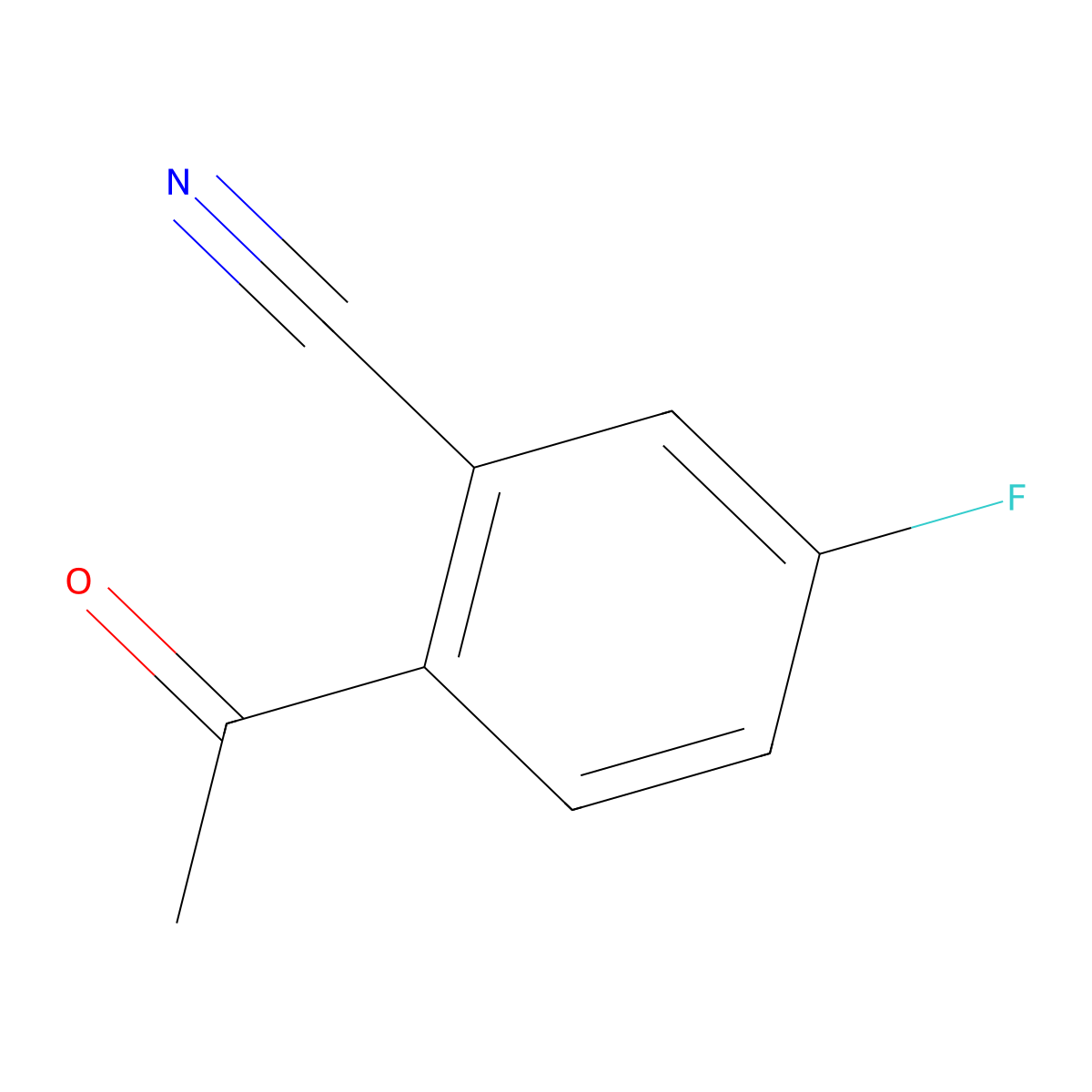 2-Acetyl-5-fluorobenzonitrile molecular structure, CAS 1363508-10-4