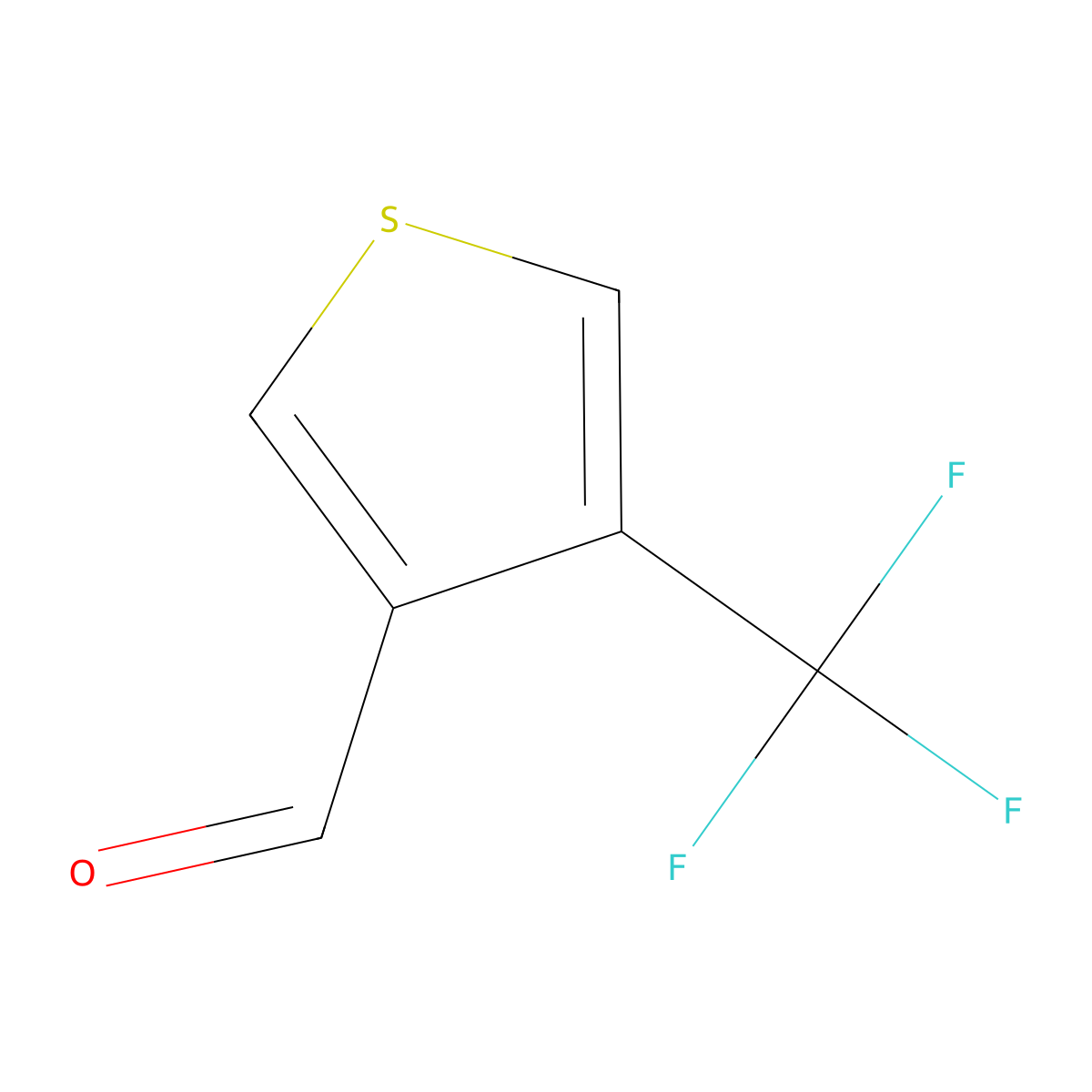 4-(Trifluoromethyl)thiophene-3-carbaldehyde molecular structure, CAS 1363512-23-5