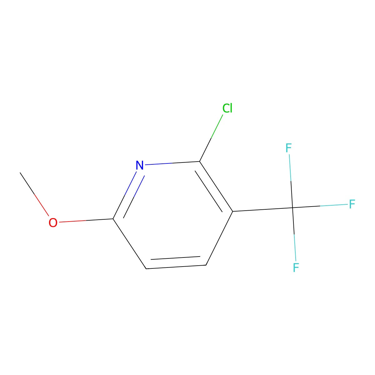 2-Chloro-6-methoxy-3-(trifluoromethyl)pyridine molecular structure, CAS 136353-03-2