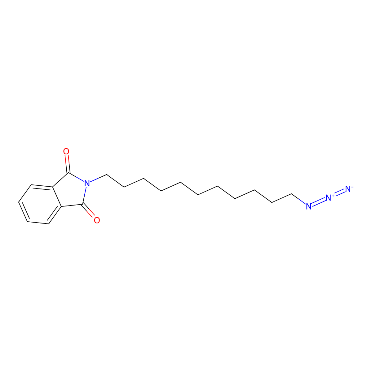 2-(11-azidoundecyl)-2,3-dihydro-1H-isoindole-1,3-dione molecular structure, CAS 1363542-43-1