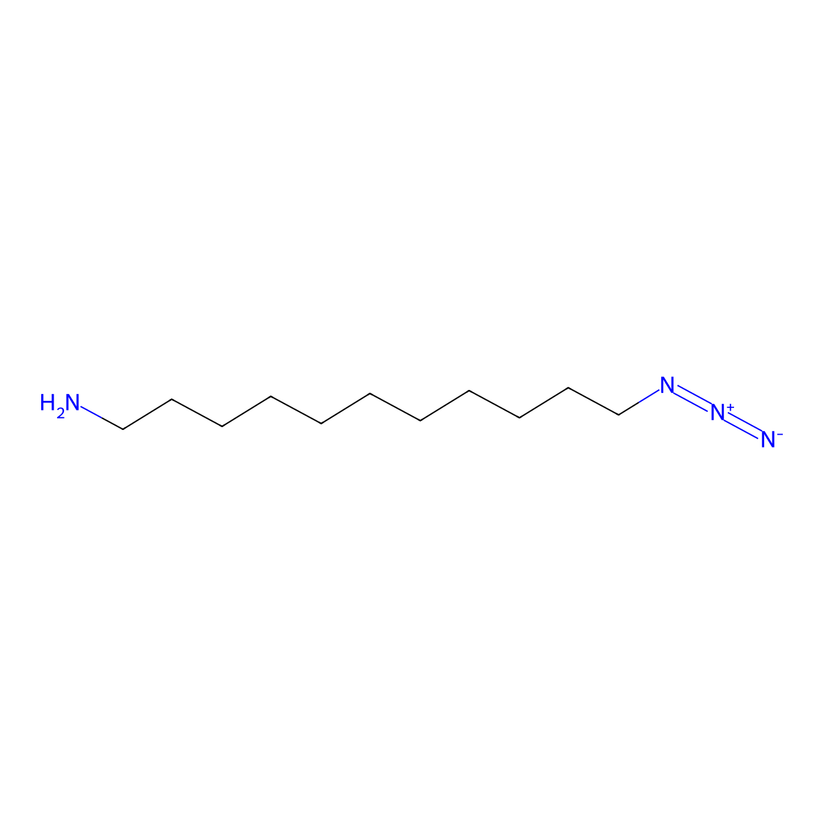 11-Azido-1-undecanamine molecular structure, CAS 1363542-45-3