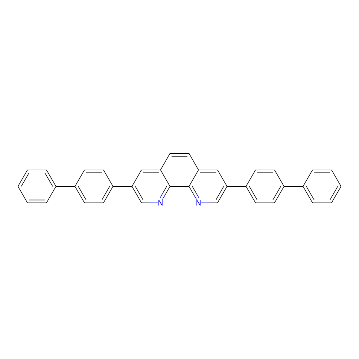 3,8-Di([1,1'-biphenyl]-4-yl)-1,10-phenanthroline molecular structure, CAS 1363543-83-2