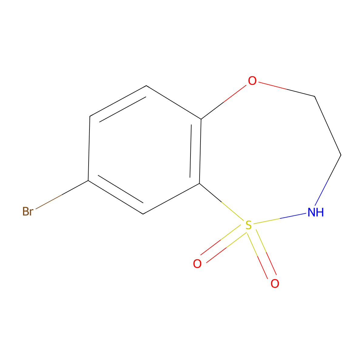 8-bromo-3,4-dihydro-2H-5,1lambda6,2-benzoxathiazepine-1,1-dione molecular structure, CAS 1363593-70-7