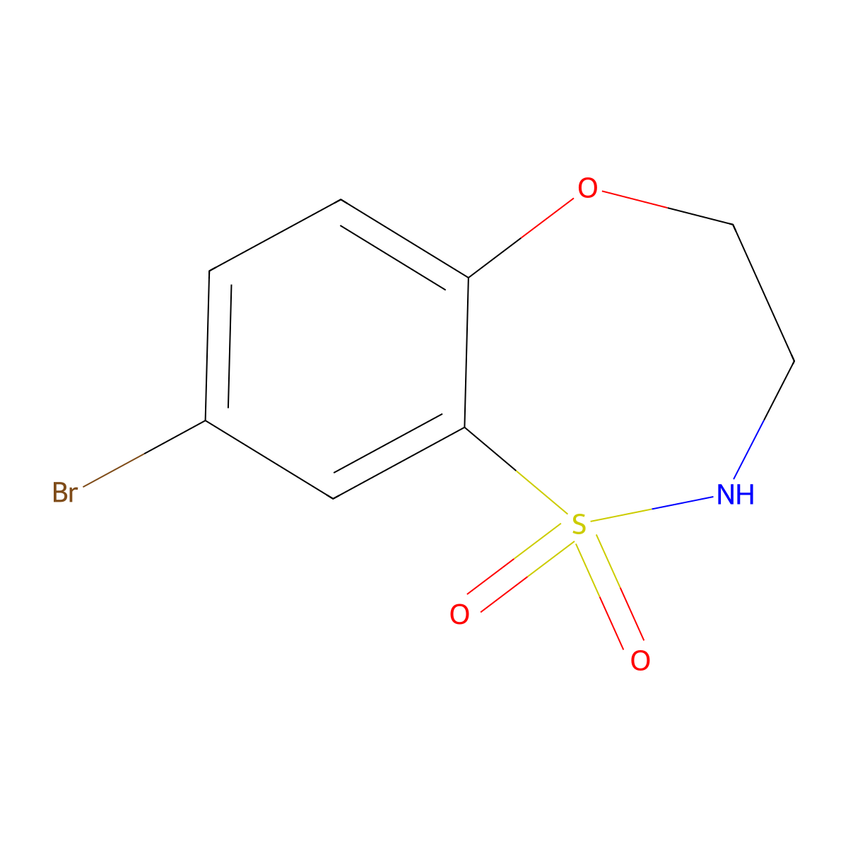 8-bromo-3,4-dihydro-2H-5,1lambda6,2-benzoxathiazepine-1,1-dione molecular structure, CAS 1363593-70-7