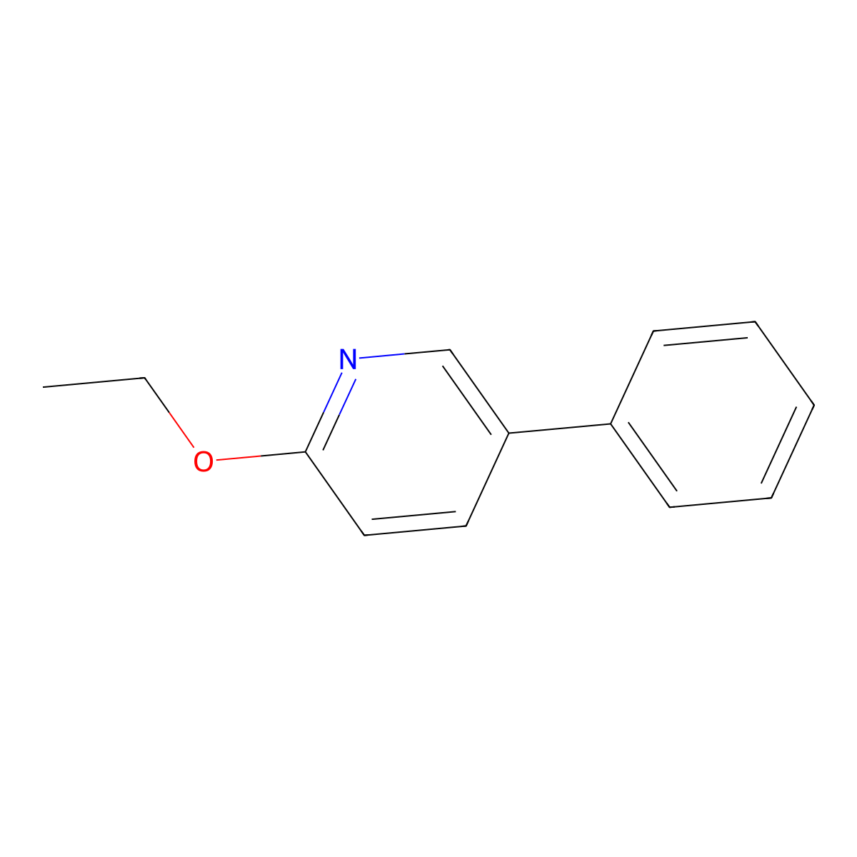 2-Ethoxy-5-phenylpyridine molecular structure, CAS 136364-30-2