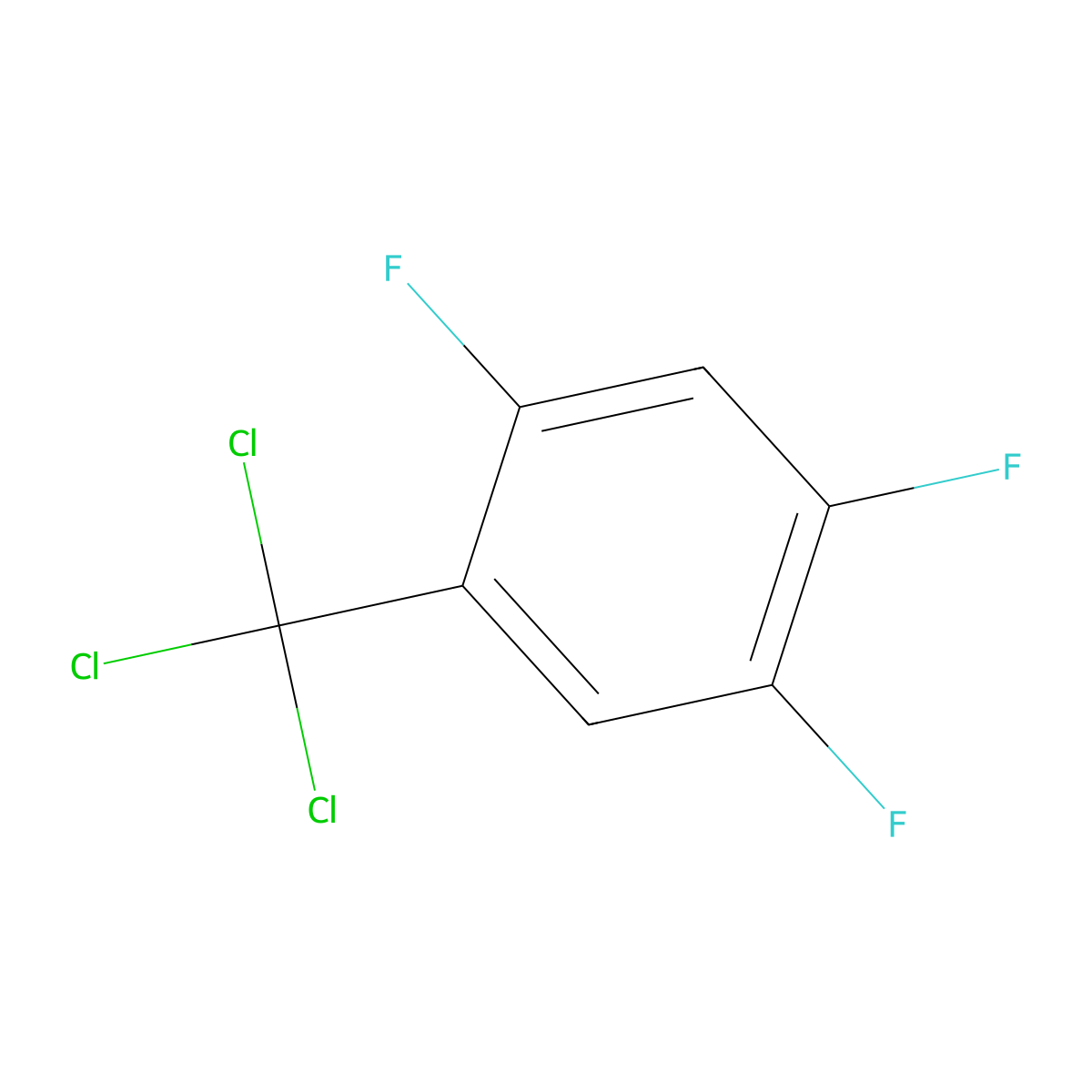 1,2,4-Trifluoro-5-(trichloromethyl)benzene molecular structure, CAS 136364-60-8