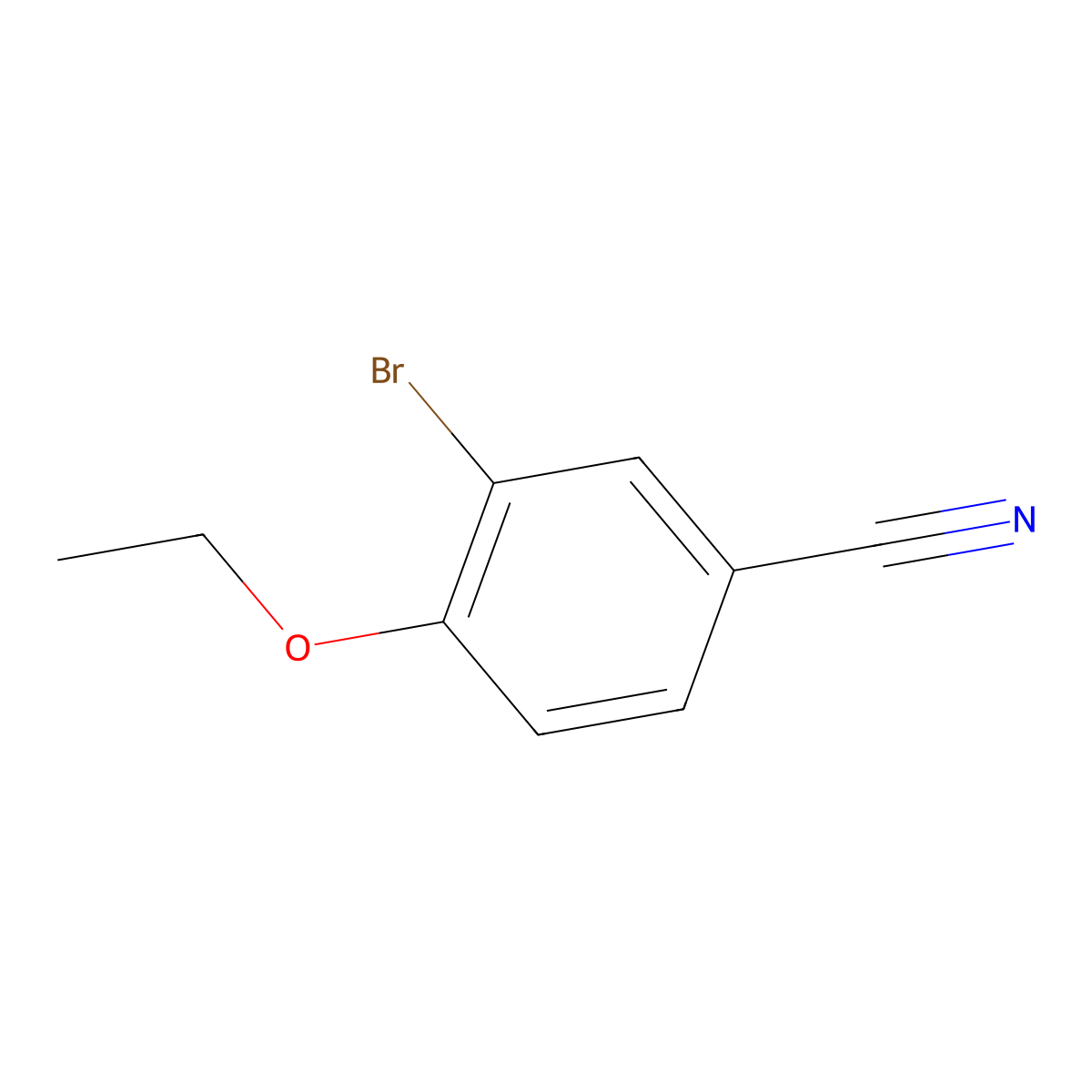 3-Bromo-4-ethoxybenzonitrile molecular structure, CAS 136366-42-2