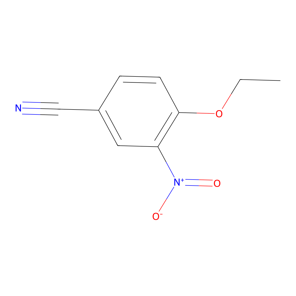 4-Ethoxy-3-nitrobenzonitrile molecular structure, CAS 136366-43-3