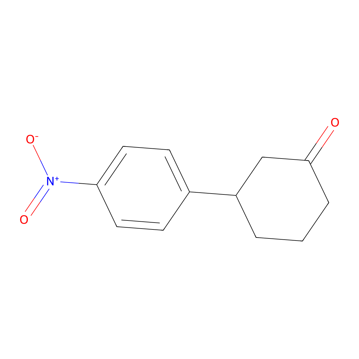 3-(4-Nitrophenyl)cyclohexanone molecular structure, CAS 1363664-87-2