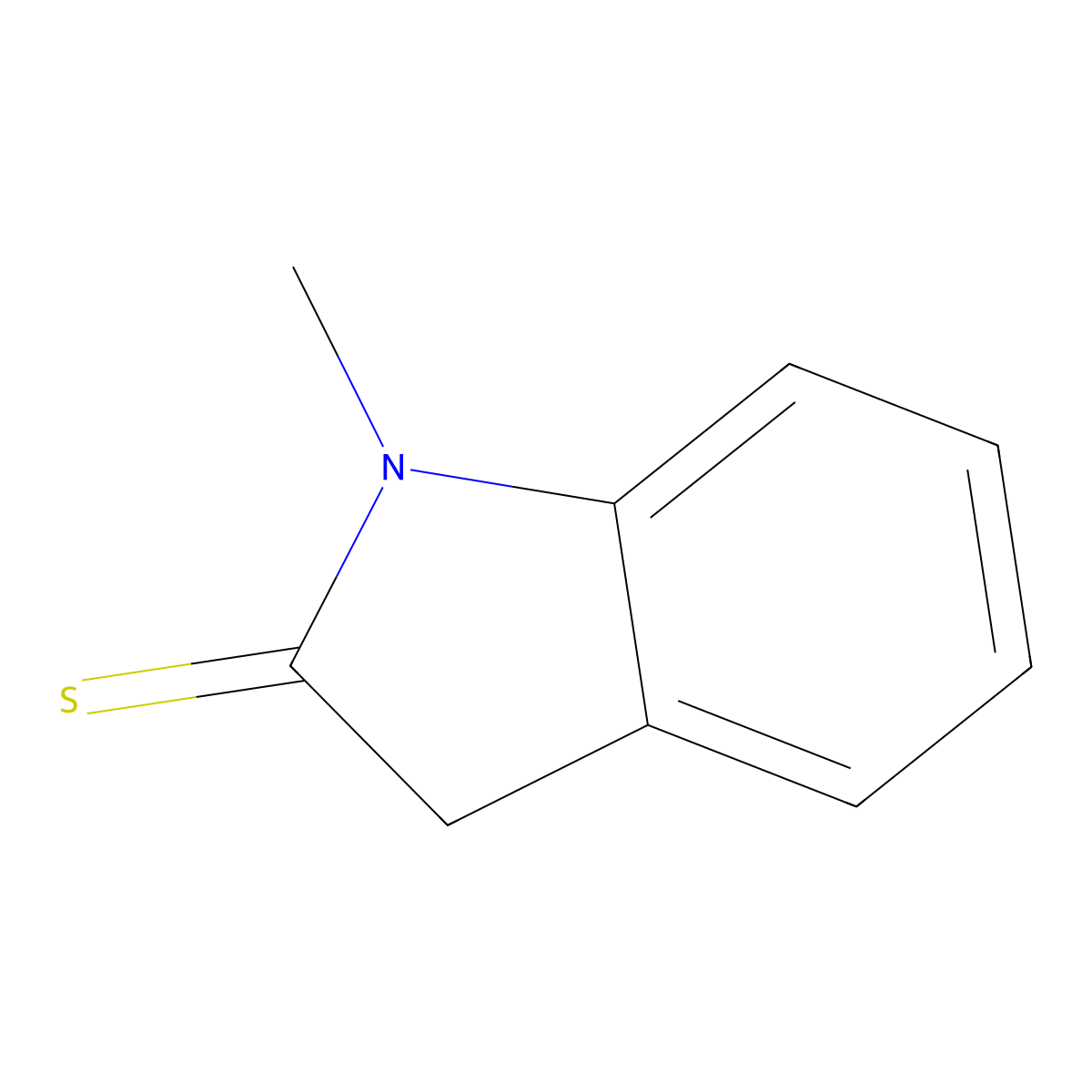 1,3-Dihydro-1-methyl-2H-indole-2-thione molecular structure, CAS 13637-38-2