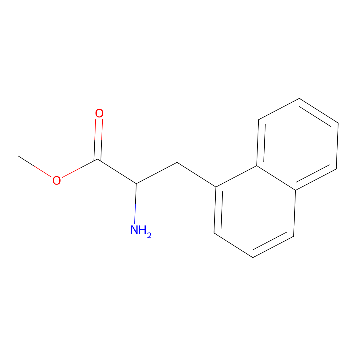 Methyl 2-amino-3-(naphthalen-1-yl)propanoate molecular structure, CAS 136375-70-7