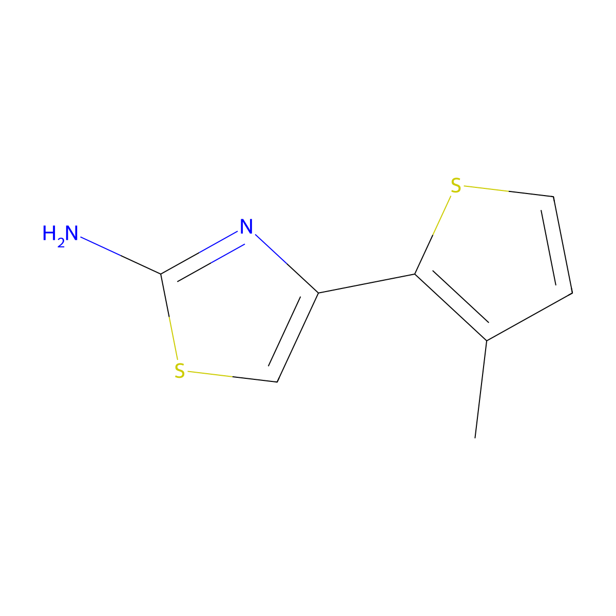 4-(3-Methylthiophen-2-yl)-1,3-thiazol-2-amine molecular structure, CAS 136382-16-6