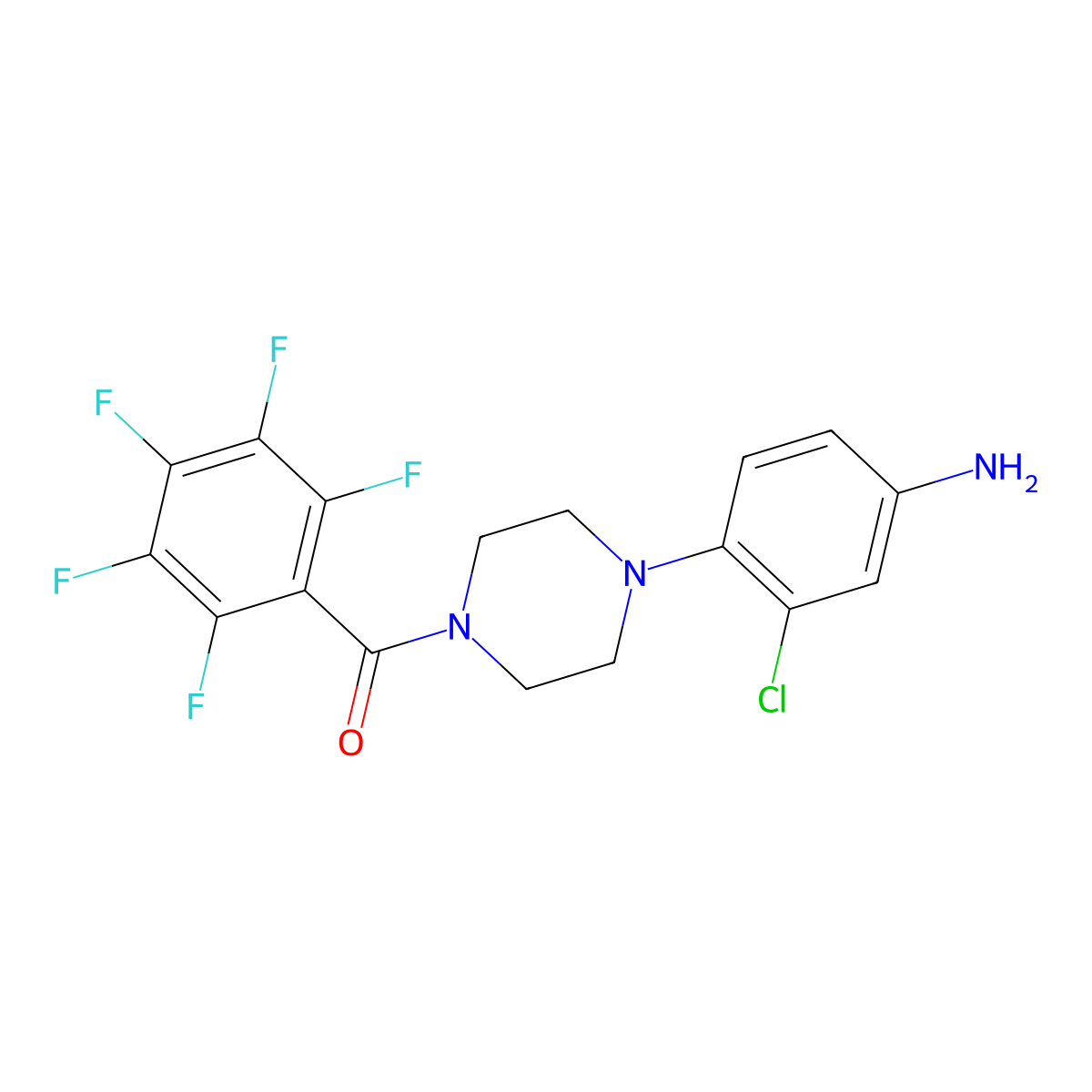 [4-(4-Amino-2-chlorophenyl)piperazin-1-yl](pentafluorophenyl)methanone molecular structure, CAS 1363822-21-2