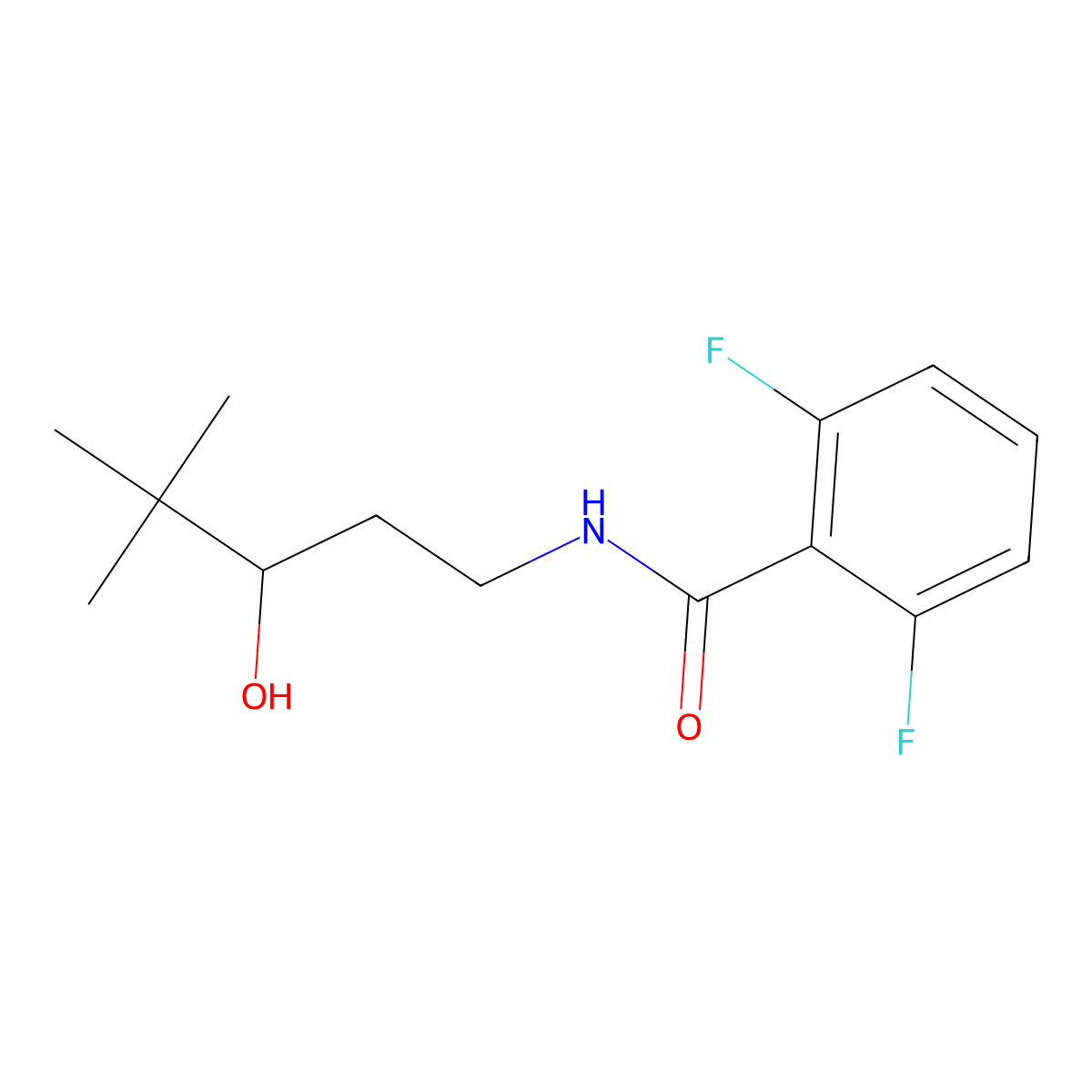 2,6-difluoro-N-(3-hydroxy-4,4-dimethylpentyl)benzamide molecular structure, CAS 1363825-94-8