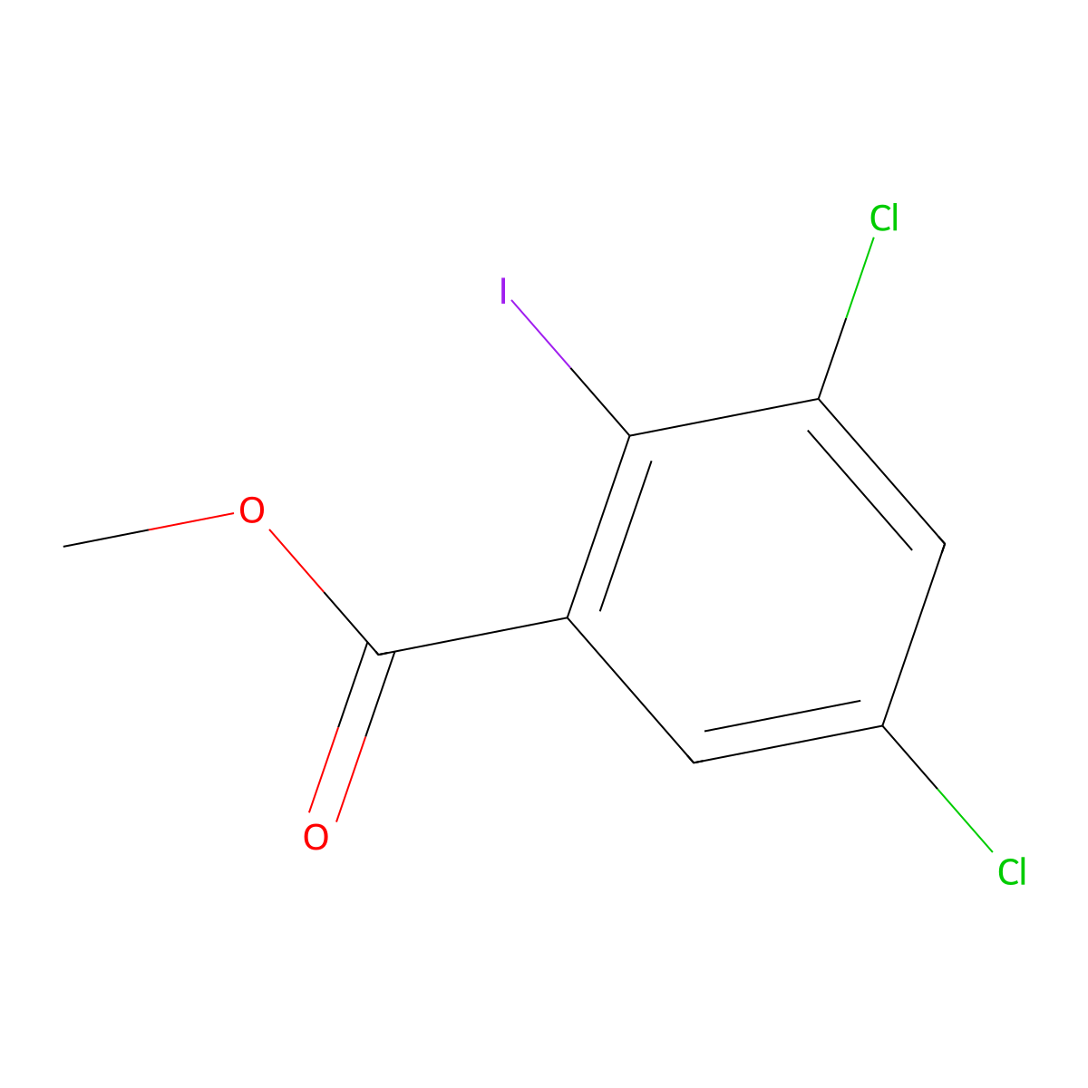 Methyl 3,5-dichloro-2-iodobenzoate molecular structure, CAS 1363845-32-2