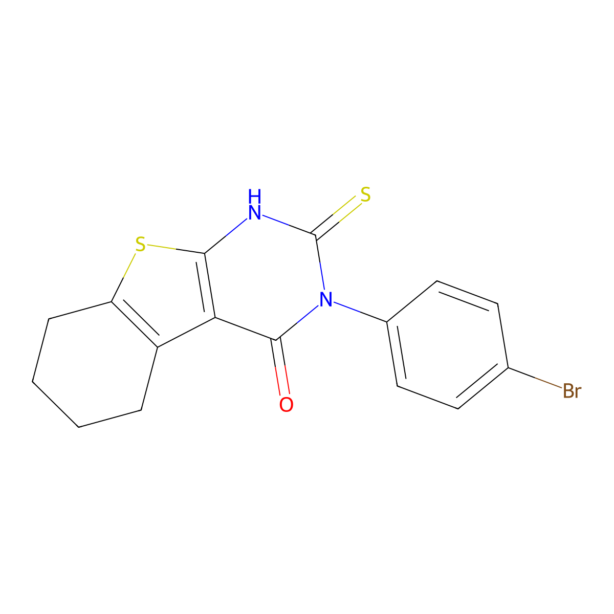 4-(4-Bromophenyl)-5-sulfanyl-8-thia-4,6-diazatricyclo[7.4.0.0,2,7]trideca-1(9),2(7),5-trien-3-one molecular structure, CAS 136386-74-8