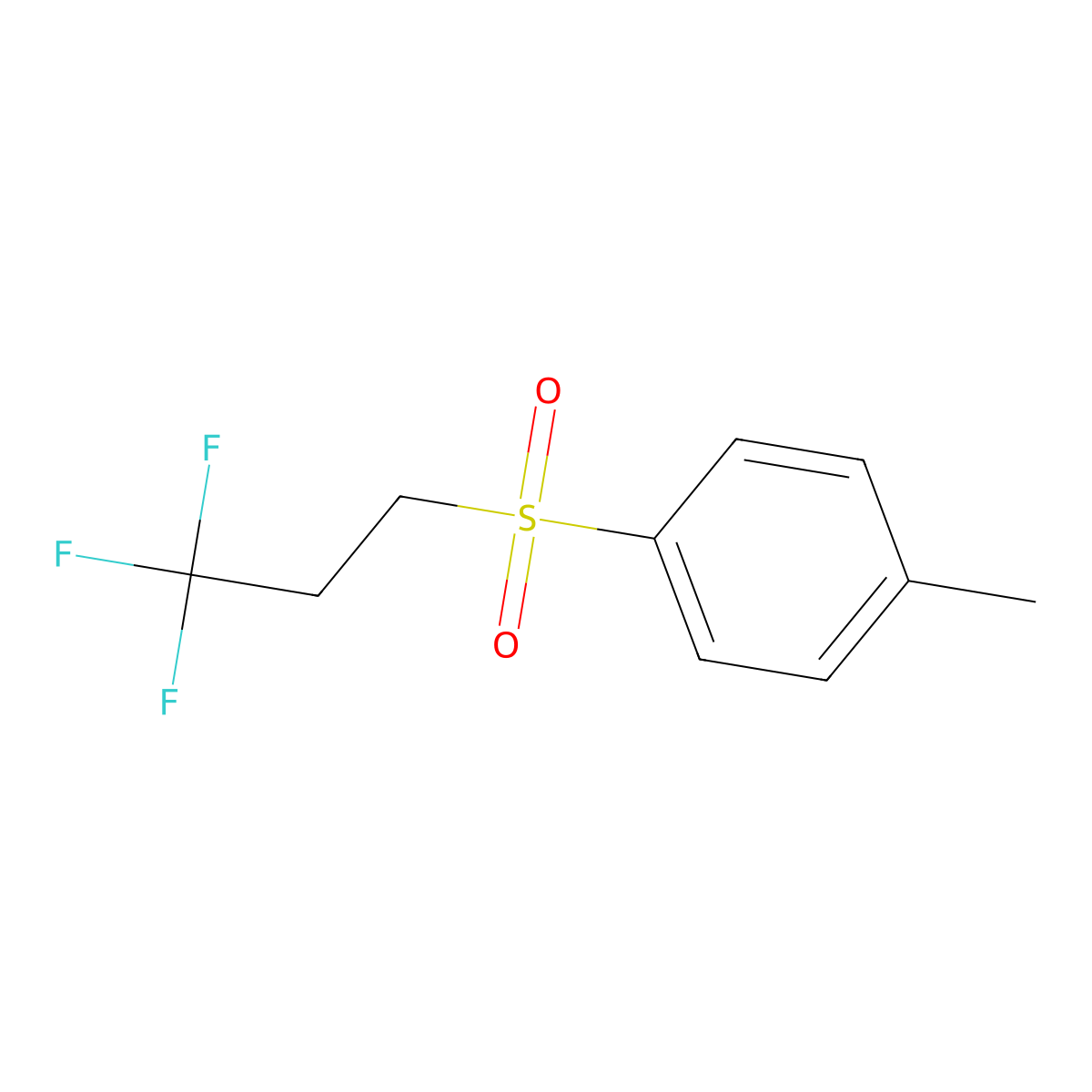 1-Methyl-4-(3,3,3-trifluoropropylsulfonyl)benzene molecular structure, CAS 1363862-73-0