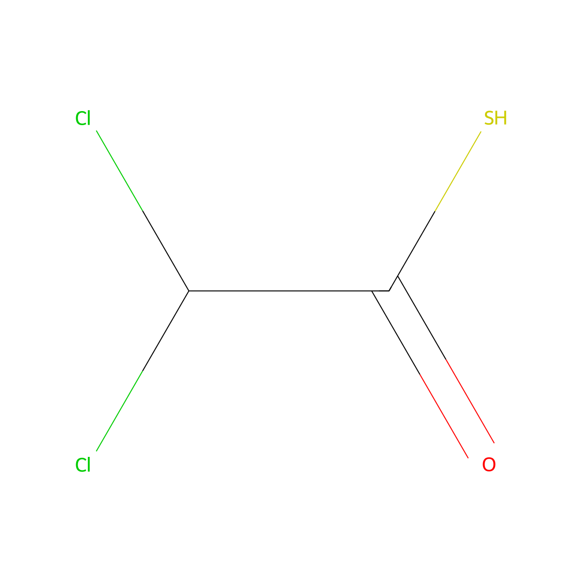 alpha-Dichlorothioacetic acid molecular structure, CAS 13639-16-2