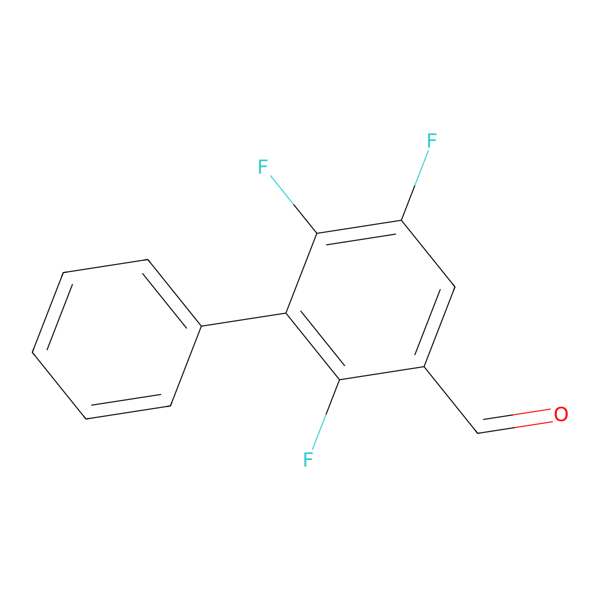 2,5,6-Trifluoro[1,1'-biphenyl]-3-carboxaldehyde molecular structure, CAS 1363958-56-8