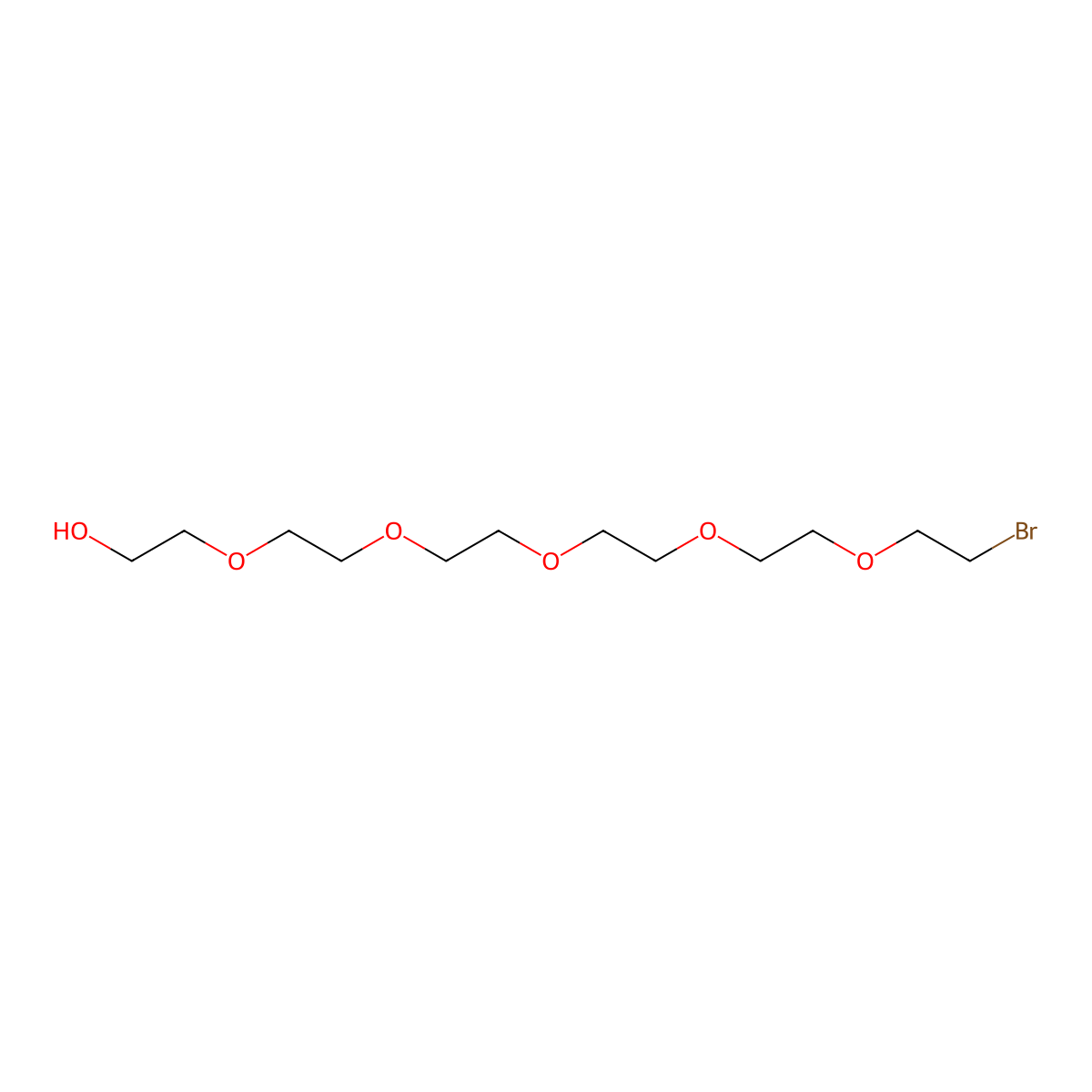 Bromo-PEG6-alcohol molecular structure, CAS 136399-05-8