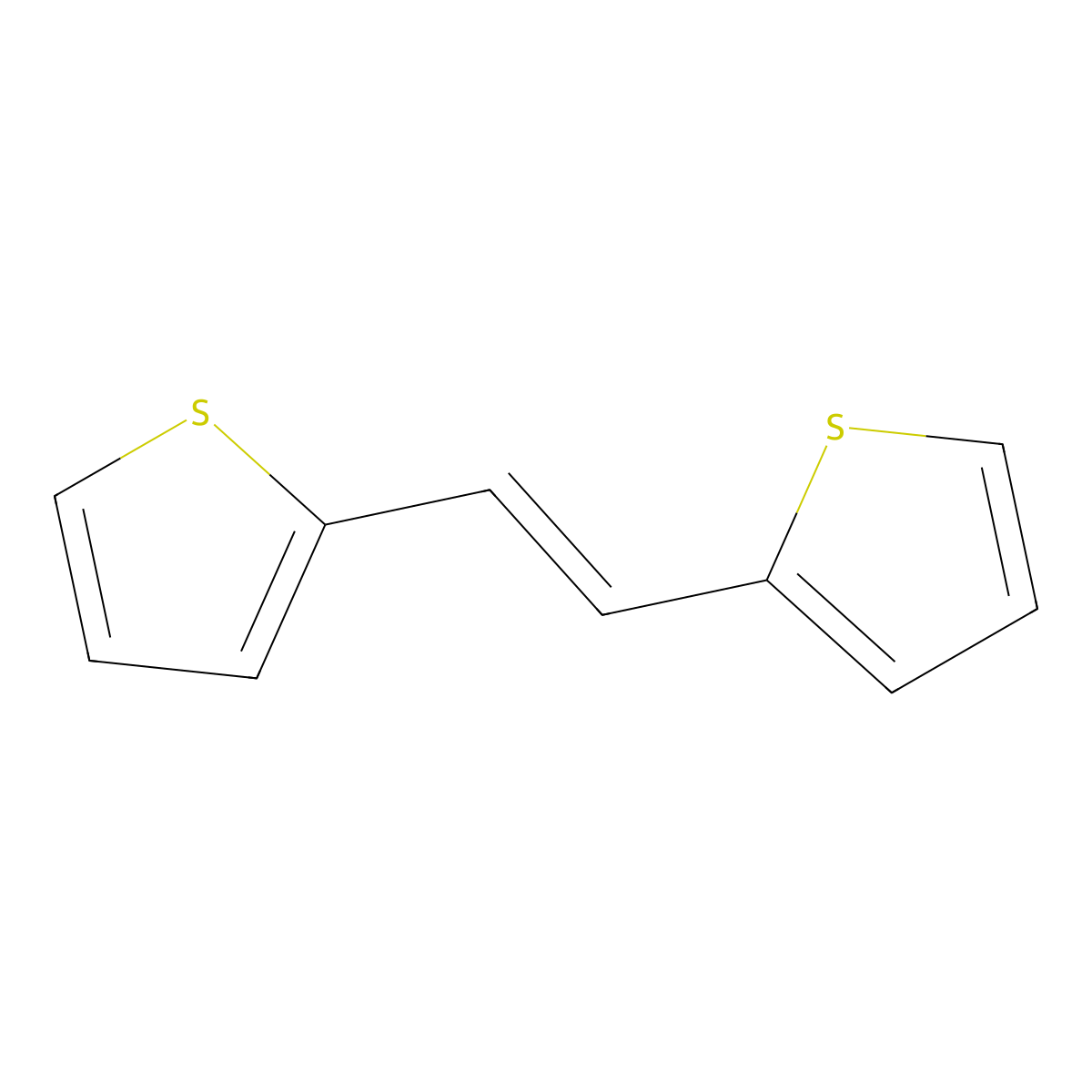 trans-1,2-Di(2-thienyl)ethylene molecular structure, CAS 13640-78-3