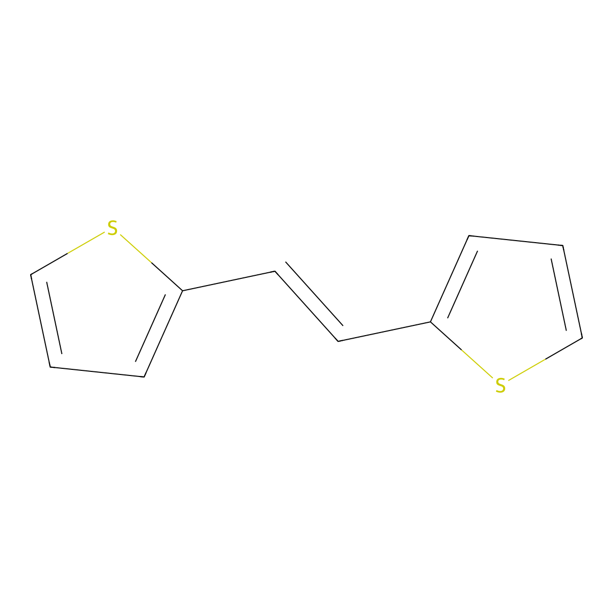 trans-1,2-Di(2-thienyl)ethylene molecular structure, CAS 13640-78-3